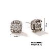 Exquisite Fashionable Hollow Diamond Stud Earrings Simple Square Earrings Accessories UT4422-2-1