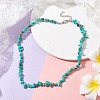 Natural Howlite Chip Beaded Necklace NJEW-JN04615-07-2