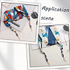 2Pcs 2 Colors Polyester & Acrylic Eyeglasses Chains AJEW-SP0006-02A-7