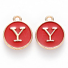 Golden Plated Enamel Alloy Charms ENAM-SZ0001-26C-Y-2