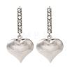 Stainless Steel Inlay Rhinestone Stud Earrings for Women EJEW-M024-06B-P-1