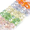 Electroplate Transparent Glass Beads Strands EGLA-N022-15A-B01-1