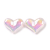 UV Plating Rainbow Iridescent Acrylic Beads OACR-C010-01F-2