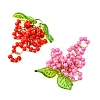 7Pcs Glass Seed Beads & 304 Stainless Steel Jump Ring Pendants PALLOY-MZ01343-2
