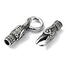 Tibetan Style 304 Stainless Steel Spring Gate Rings FIND-Z046-04AS-03-3