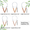 5Pcs 5 Style Bamboo Circular Knitting Needles DIY-CA0001-01-2