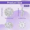 12Pcs Alloy Rhinestone Shank Buttons BUTT-GF0003-67-2