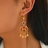 Moon with Star Alloy Chandelier Earrings KY9865-3