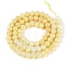 Anti-Tarnish Electroplate Glass Beads Strands X-GLAA-N056-6mm-05-3