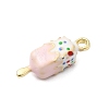 Food Theme Alloy Enamel Pendants FIND-C075-10B-G-2