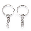 Iron Split Key Rings with Chain FIND-B028-19P-2