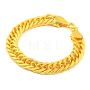 Brass Cuban Link Chain Bracelets BJEW-G710-01G-2