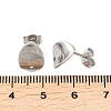 Non-Tarnish 304 Stainless Steel Oval Stud Earring Findings STAS-R063-39-4