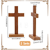 Easter Wood Cross Figurines Ornaments DJEW-WH0063-67B-2