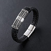 Punk Braided PU Leather Cord Bracelets OT2015-1-1