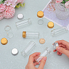 SUNNYCLUE 24Pcs 2 Colors Clear Glass Bottles Bead Containers CON-SC0001-12-3