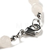 8mm Faceted Round Natural White Jade Beaded Necklaces NJEW-F327-01A-06-3