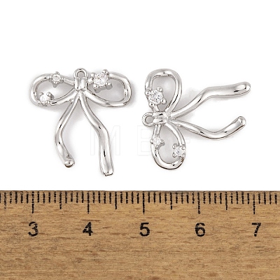 Brass Micro Pave Clear Cubic Zirconia Pendants KK-L212-07P-1