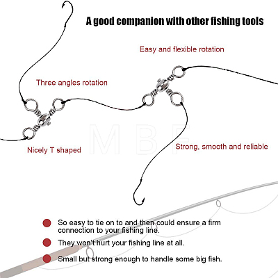 3 Way Cross-Line Barrel Fishing Swivels FIND-FH0001-01P-1
