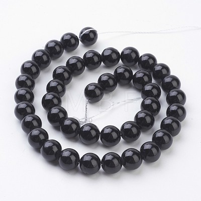 Natural Mashan Jade Round Beads Strands X-G-D263-10mm-XS32-1