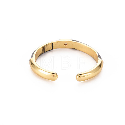 Brass Enamel Cuff Rings RJEW-T016-24B-NF-1