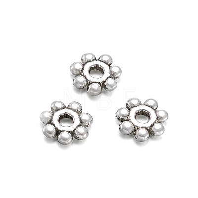 Tibetan Silver Daisy Spacer Beads TIBE-TA0001-05AS-A-1