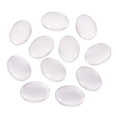 Transparent Clear Glass Flat Back Cabochons GGLA-TA0001-02-40x30-1