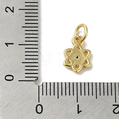 Real 18K Gold Plated Brass Pave Cubic Zirconia Pendants KK-M283-09A-01-1