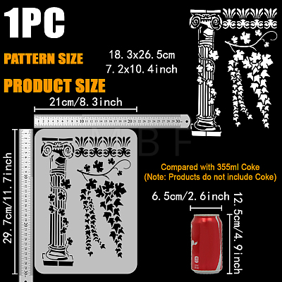 Plastic Hollow Out Drawing Painting Stencils Templates DIY-WH0396-809-1