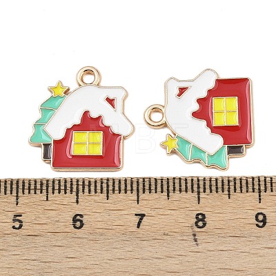 Christmas Alloy Enamel Pendants FIND-I067-02KCG-10-1