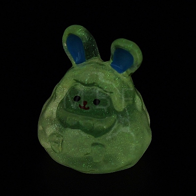 Luminous Resin Cute Little Rabbit Ornaments RESI-I054-01A-1