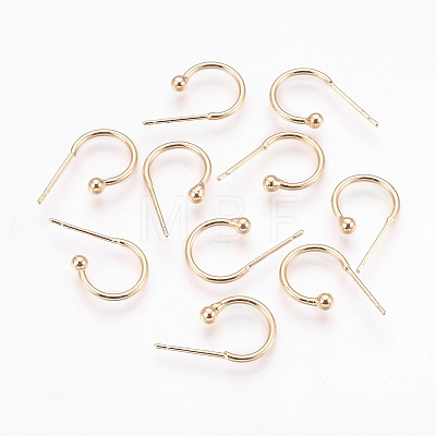 Brass Stud Earring Findings LS-X-KK-T020-105G-1