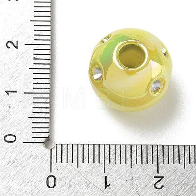 UV Plating Opaque Acrylic European Bead Rhinestone Settings AC-CBA6658-06C-1