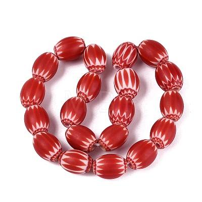 Handmade Millefiori Glass Barrel Beads LS-LA-N002-06B-1