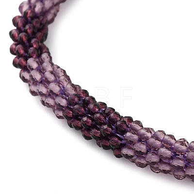 Glass Crochet Beaded Necklace NJEW-Z029-04E-1