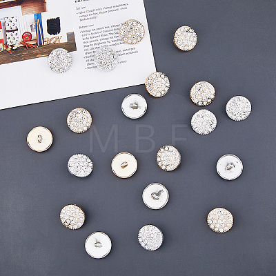 HOBBIESAY 20Pcs 2 Colors 1-Hole ABS Plastic Shank Buttons BUTT-HY0001-06-1