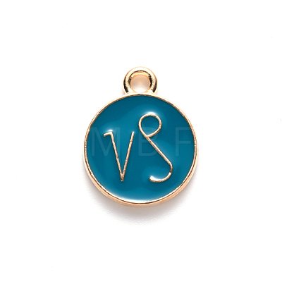 Alloy Enamel Pendants X-ENAM-S124-01B-05E-1