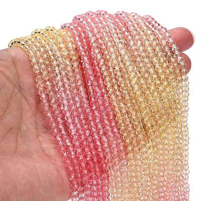Transparent Painted Glass Beads Strands X1-DGLA-A034-T4mm-A09-1