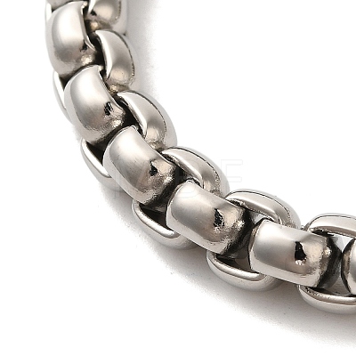 304 Stainless Steel Box Chain Bracelets BJEW-L673-021P-1