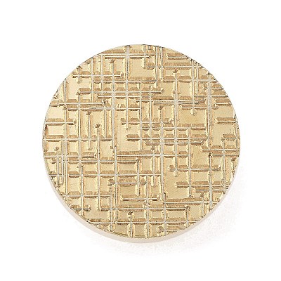 Texture Theme Roung Brass Stamp Head AJEW-M036-06K-G-1