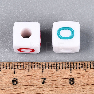 Opaque Acrylic European Large Hole Beads SACR-N020-01A-01-1