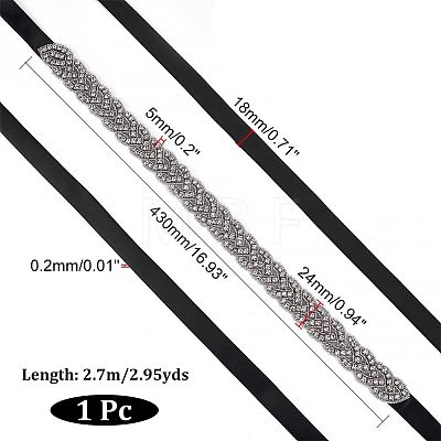 Polyester Bridal Belts DIY-WH0043-02A-1