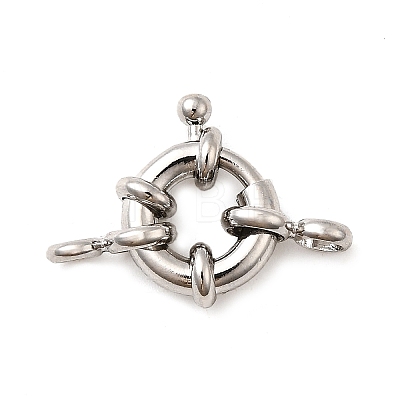 Brass Spring Ring Clasps KK-D407-01P-B-1