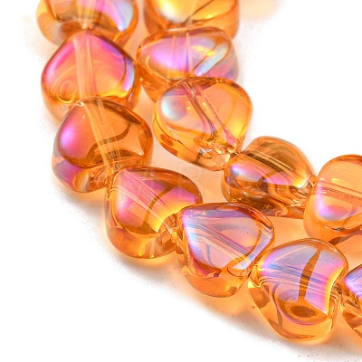 Full Plated Electroplate Transparent Glass Beads Strands EGLA-G037-09A-FR01-1