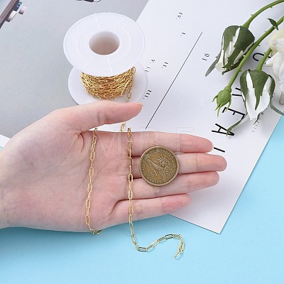 Soldered Brass Paperclip Chains CHC-G005-06G-01-1