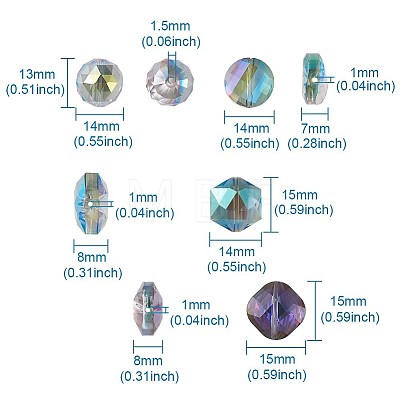 Yilisi Electroplate Glass Beads EGLA-YS0001-01-1