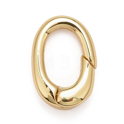 Rack Plating Brass Spring Gate Rings X-KK-M229-63G-1