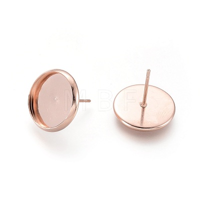 304 Stainless Steel Stud Earring Settings X-STAS-K131-D-01RG-1