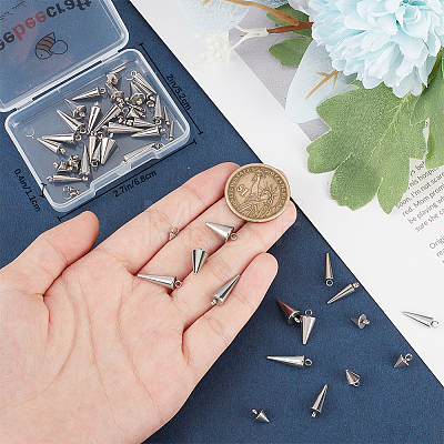 70Pcs 7 Styles 303 Stainless Steel Pendants STAS-BBC0005-76-1