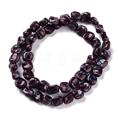 Handmade Milleflori Glass Beads Strands X-LAMP-M018-01A-01-1